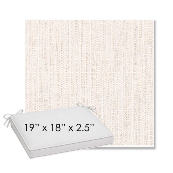 Picture of Poros Eggshell | Sunbrella® 19" x 18" Outdoor Dining Cushion