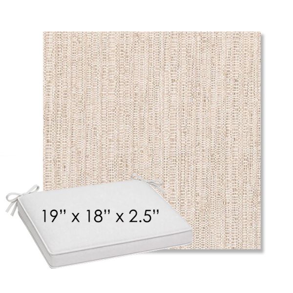 Picture of Poros Linen | Sunbrella® 19" x 18" Outdoor Dining Cushion