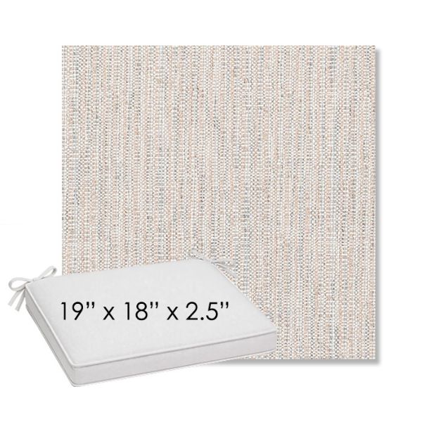 Picture of Poros Sky | Sunbrella® 19" x 18" Outdoor Dining Cushion