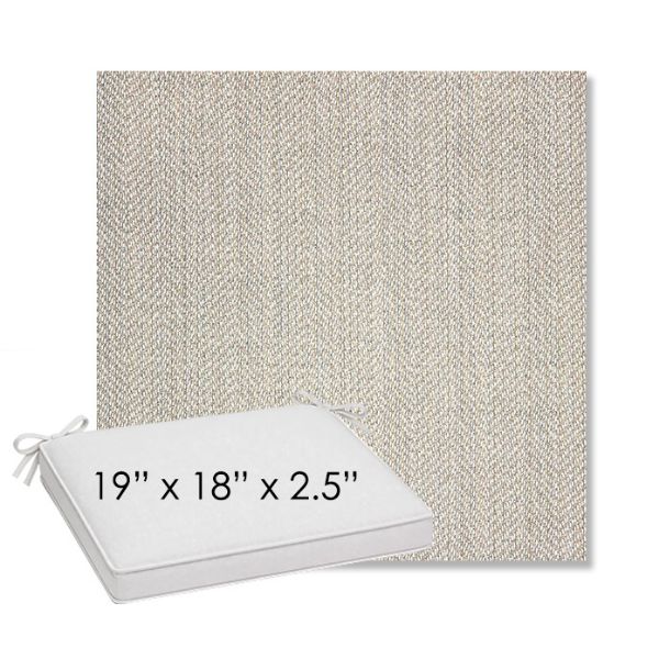 Picture of Posh Pebble | Sunbrella® 19" x 18" Outdoor Dining Cushion