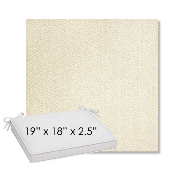 Picture of Posh Salt | Sunbrella® 19" x 18" Outdoor Dining Cushion