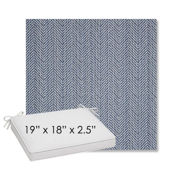 Picture of Posh Sapphire | Sunbrella® 19" x 18" Outdoor Dining Cushion