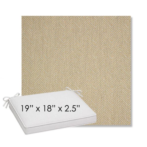 Picture of Posh Shiitake | Sunbrella® 19" x 18" Outdoor Dining Cushion