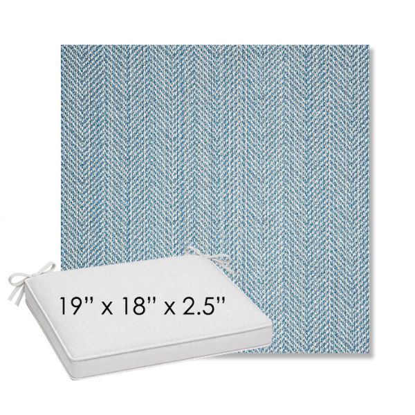 Picture of Posh Sky | Sunbrella® 19" x 18" Outdoor Dining Cushion