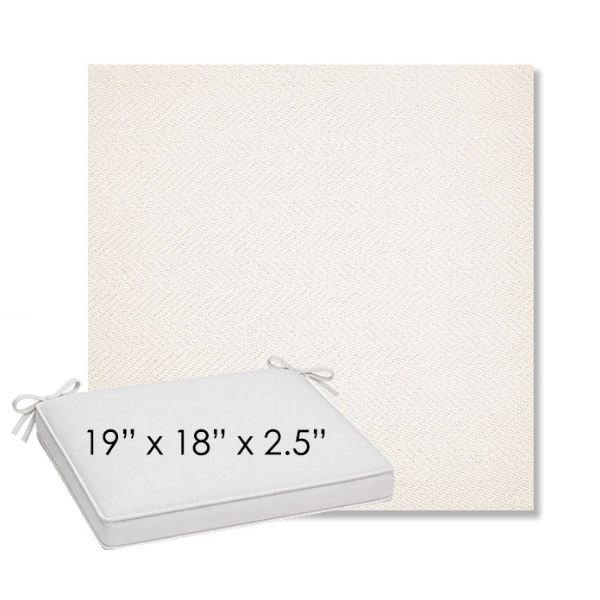 Picture of Posh Snow | Sunbrella® 19" x 18" Outdoor Dining Cushion