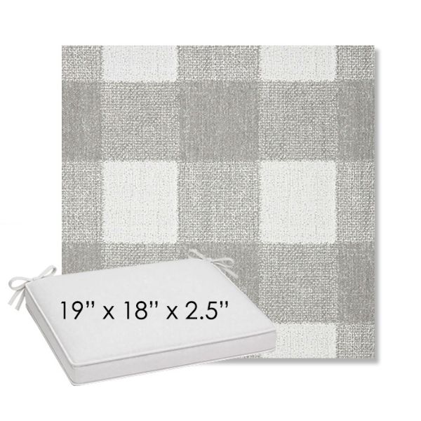 Picture of Preso Pebble | Sunbrella® 19" x 18" Outdoor Dining Cushion