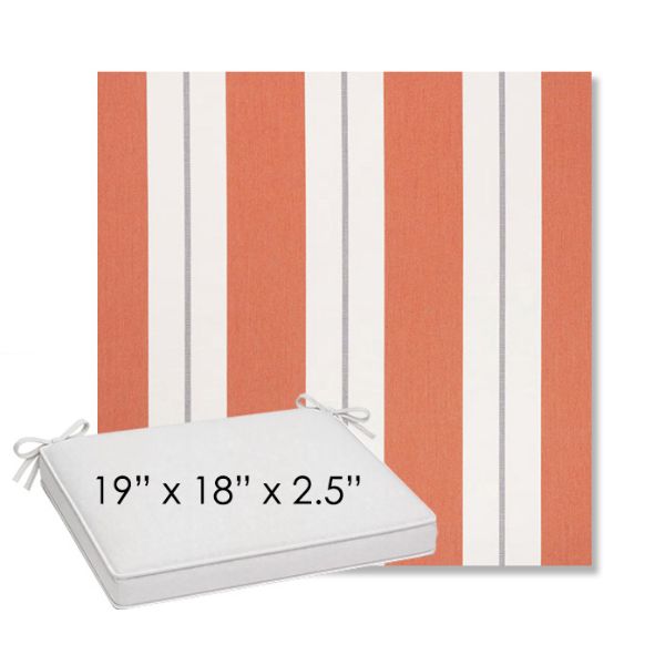 Picture of Relate Persimmon | Sunbrella® 19" x 18" Outdoor Dining Cushion