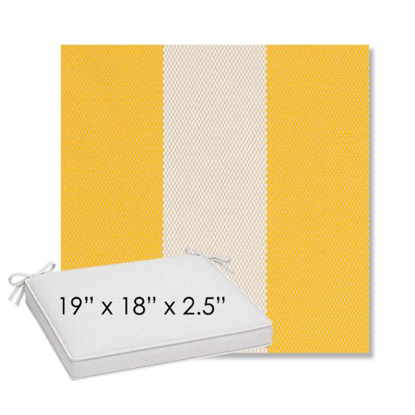 Picture of Rothko Lemonade | Sunbrella® 19" x 18" Outdoor Dining Cushion