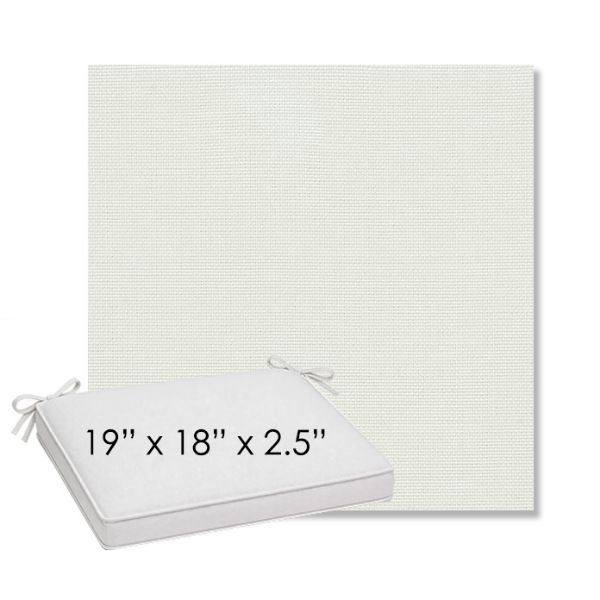 Picture of Sailcloth Salt | Sunbrella® 19" x 18" Outdoor Dining Cushion