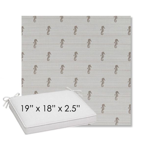 Picture of Schooner Plank | Sunbrella® 19" x 18" Outdoor Dining Cushion