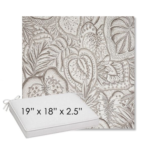 Picture of Sensibility Linen | Sunbrella® 19" x 18" Outdoor Dining Cushion