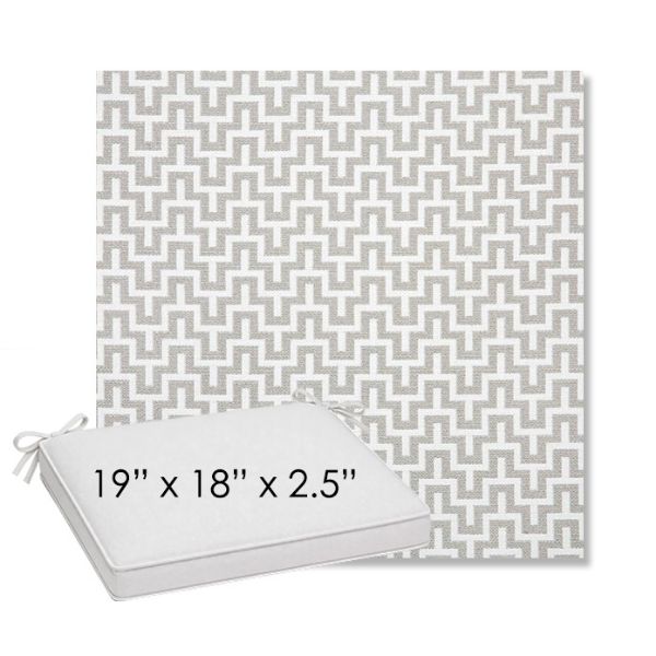 Picture of Underline Dove | Sunbrella® 19" x 18" Outdoor Dining Cushion