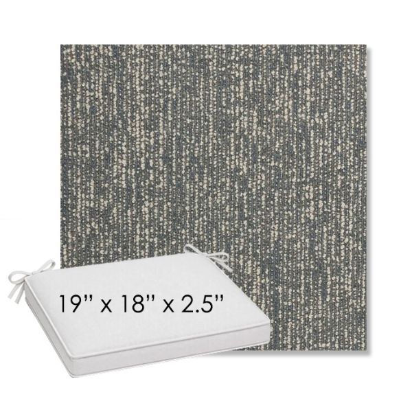 Picture of Vista Slate | Sunbrella® 19" x 18" Outdoor Dining Cushion