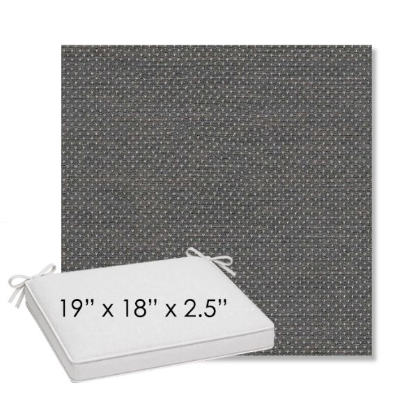 Picture of Wadi Steel | Sunbrella® 19" x 18" Outdoor Dining Cushion