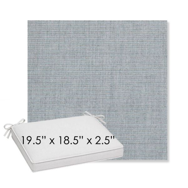 Picture of Ambrose Chambray | Sunbrella® 19.5" x 18.5" Outdoor Dining Cushion