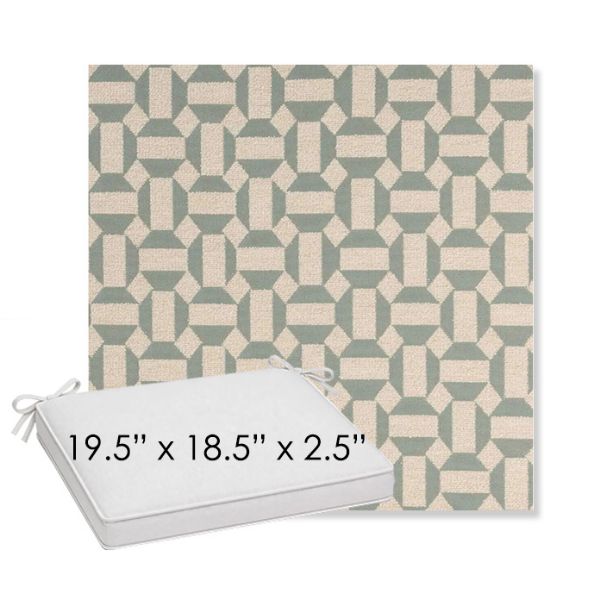 Picture of Assemble Mist | Sunbrella® 19.5" x 18.5" Outdoor Dining Cushion