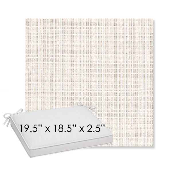 Picture of Benson Sand | Sunbrella® 19.5" x 18.5" Outdoor Dining Cushion