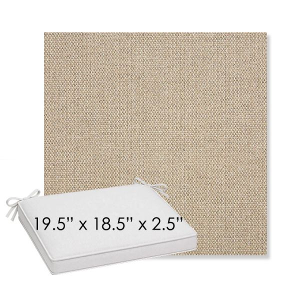 Picture of Blend Sand | Sunbrella® 19.5" x 18.5" Outdoor Dining Cushion