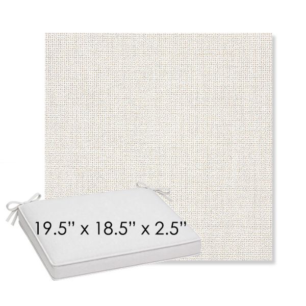 Picture of Bliss Linen | Sunbrella® 19.5" x 18.5" Outdoor Dining Cushion