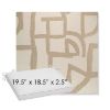 Picture of Brushstroke Stucco | Sunbrella® 19.5" x 18.5" Outdoor Dining Cushion