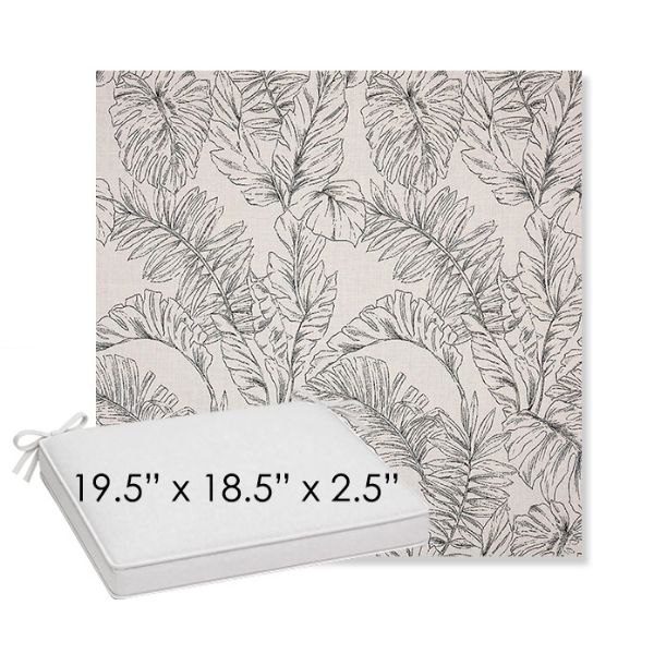 Picture of Calm Graphite | Sunbrella® 19.5" x 18.5" Outdoor Dining Cushion