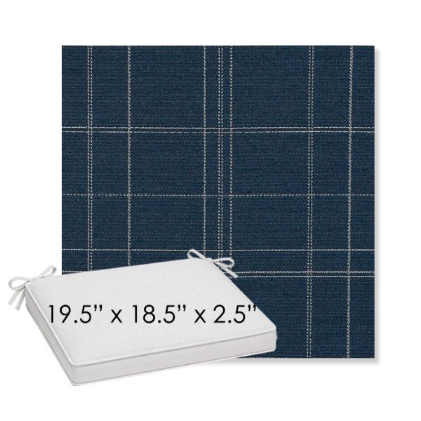 Picture of Camper Wild Blueberry | Sunbrella® 19.5" x 18.5" Outdoor Dining Cushion