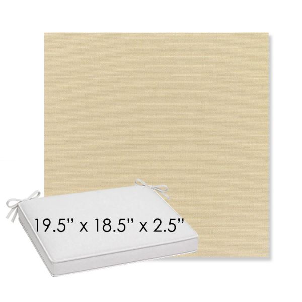 Picture of Canvas Antique Beige | Sunbrella® 19.5" x 18.5" Outdoor Dining Cushion