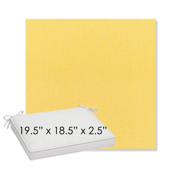 Picture of Canvas Buttercup | Sunbrella® 19.5" x 18.5" Outdoor Dining Cushion