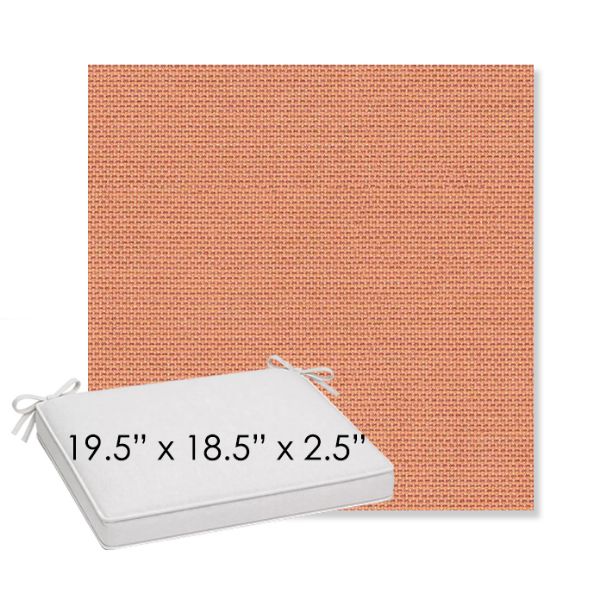 Picture of Canvas Coral | Sunbrella® 19.5" x 18.5" Outdoor Dining Cushion
