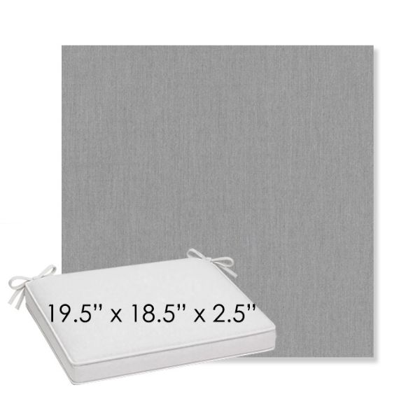 Picture of Canvas Lead Chine | Sunbrella® 19.5" x 18.5" Outdoor Dining Cushion