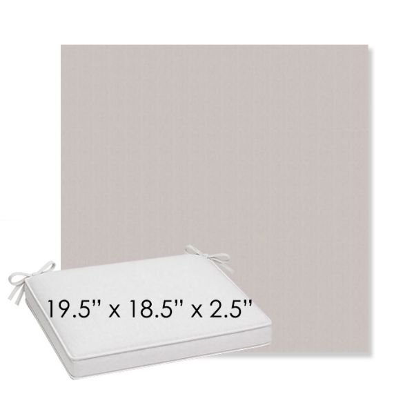Picture of Canvas Silver Gray | Sunbrella® 19.5" x 18.5" Outdoor Dining Cushion