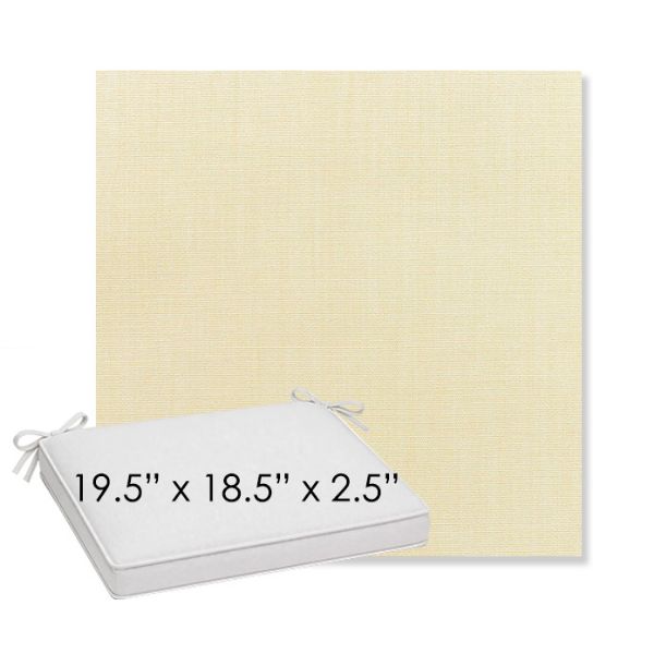 Picture of Canvas Vellum | Sunbrella® 19.5" x 18.5" Outdoor Dining Cushion