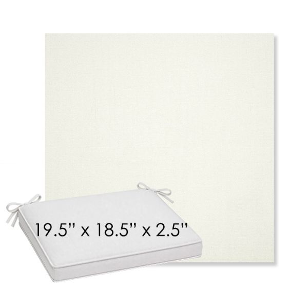 Picture of Canvas White | Sunbrella® 19.5" x 18.5" Outdoor Dining Cushion