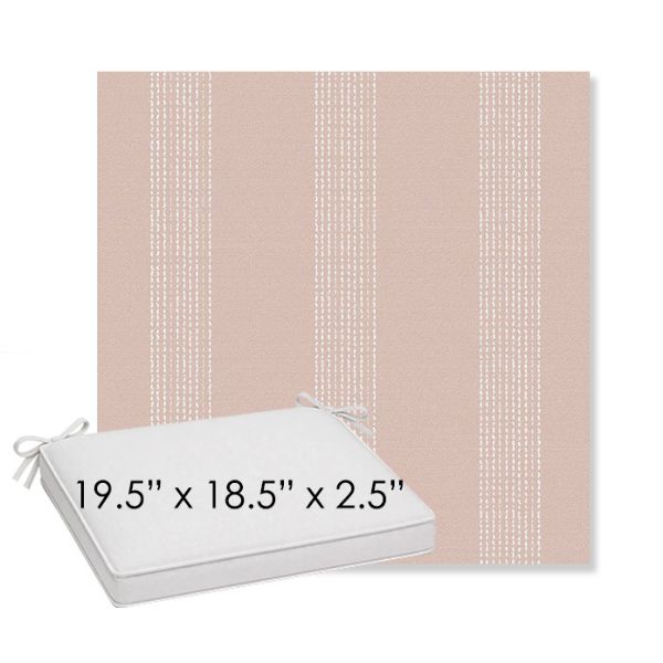 Picture of Caper Blush | Sunbrella® 19.5" x 18.5" Outdoor Dining Cushion