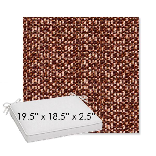 Picture of Carat Grenat | Sunbrella® 19.5" x 18.5" Outdoor Dining Cushion
