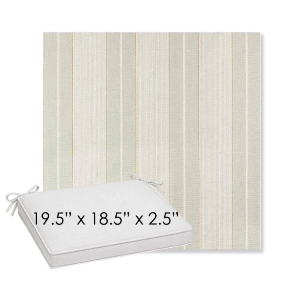 Picture of Carlo Celery | Sunbrella® 19.5" x 18.5" Outdoor Dining Cushion