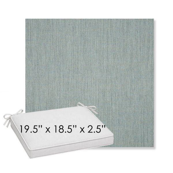 Picture of Cast Mist | Sunbrella® 19.5" x 18.5" Outdoor Dining Cushion
