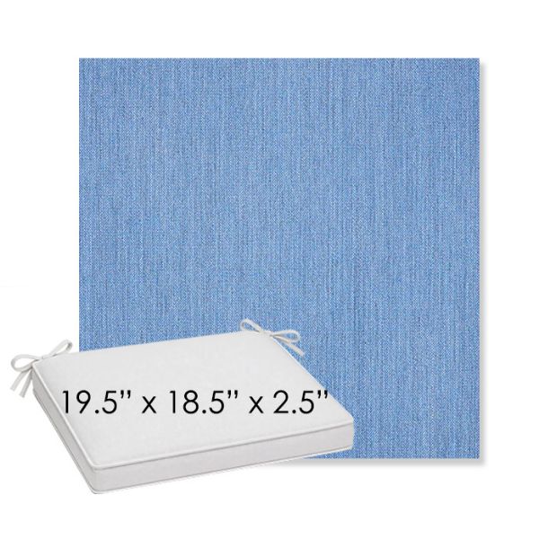 Picture of Cast Ocean | Sunbrella® 19.5" x 18.5" Outdoor Dining Cushion