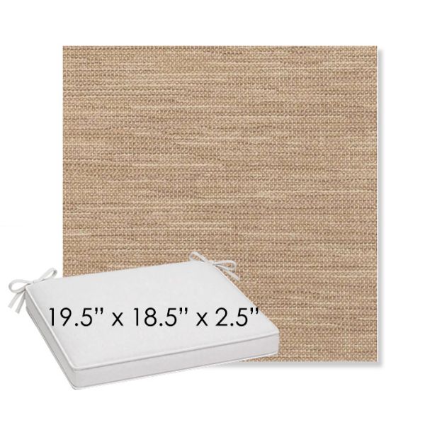 Picture of Charmer Limestone | Sunbrella® 19.5" x 18.5" Outdoor Dining Cushion