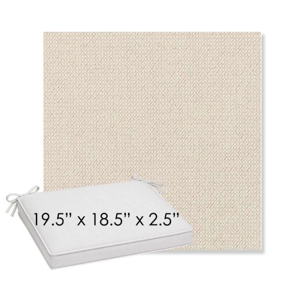 Picture of Charmer Parchment | Sunbrella® 19.5" x 18.5" Outdoor Dining Cushion