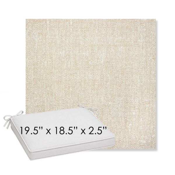 Picture of Chartres Cloud | Sunbrella® 19.5" x 18.5" Outdoor Dining Cushion