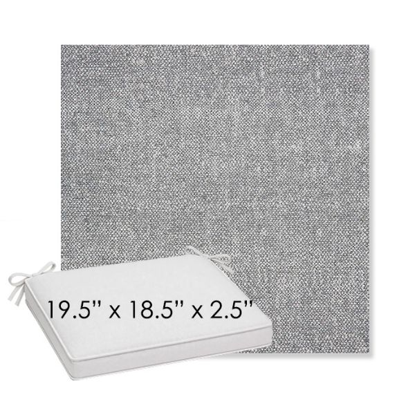 Picture of Chartres Gull | Sunbrella® 19.5" x 18.5" Outdoor Dining Cushion
