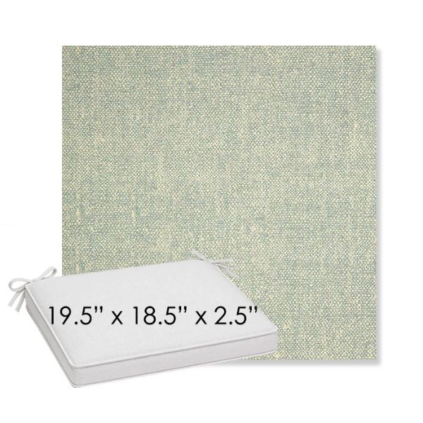 Picture of Chartres Mist | Sunbrella® 19.5" x 18.5" Outdoor Dining Cushion