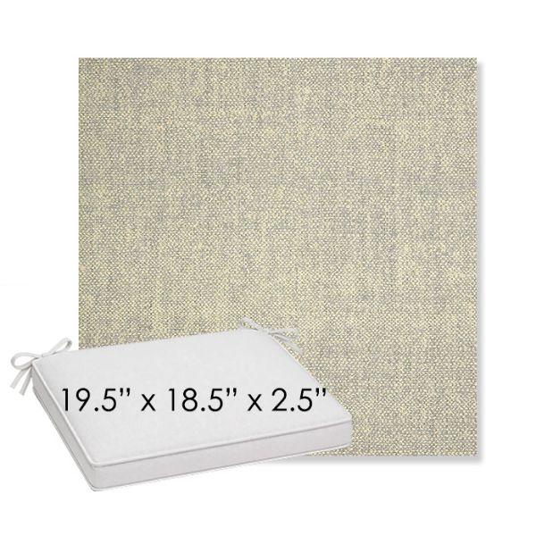 Picture of Chartres Pebble | Sunbrella® 19.5" x 18.5" Outdoor Dining Cushion
