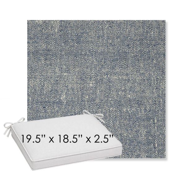 Picture of Chartres Storm | Sunbrella® 19.5" x 18.5" Outdoor Dining Cushion