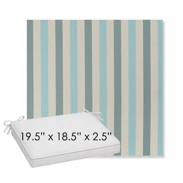 Picture of Costa Clearwater | Sunbrella® 19.5" x 18.5" Outdoor Dining Cushion
