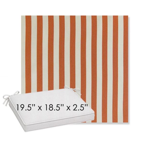 Picture of Costa Nectarine | Sunbrella® 19.5" x 18.5" Outdoor Dining Cushion
