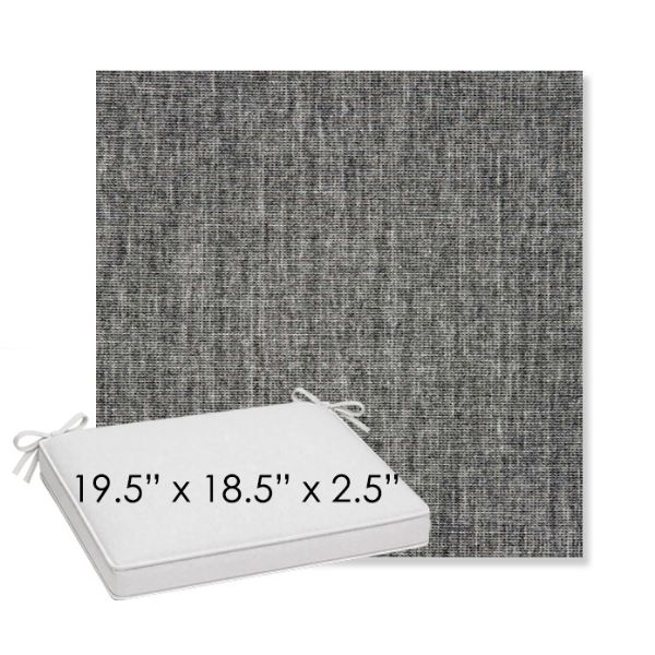 Picture of Crush Pewter | Sunbrella® 19.5" x 18.5" Outdoor Dining Cushion