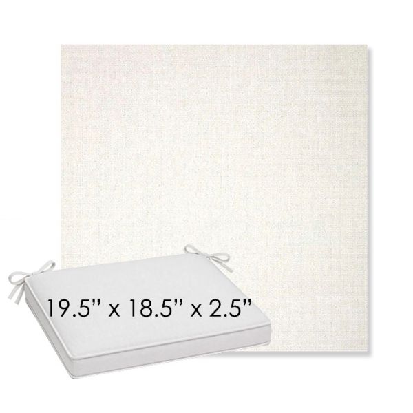 Picture of Crush Snow | Sunbrella® 19.5" x 18.5" Outdoor Dining Cushion