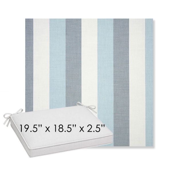 Picture of Direction Dew | Sunbrella® 19.5" x 18.5" Outdoor Dining Cushion